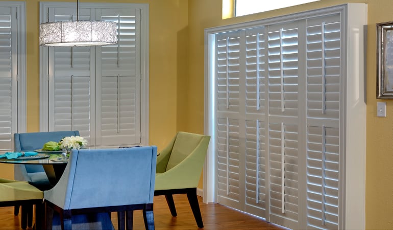 Patio Doors with Plantation Shutters in Cincinnati